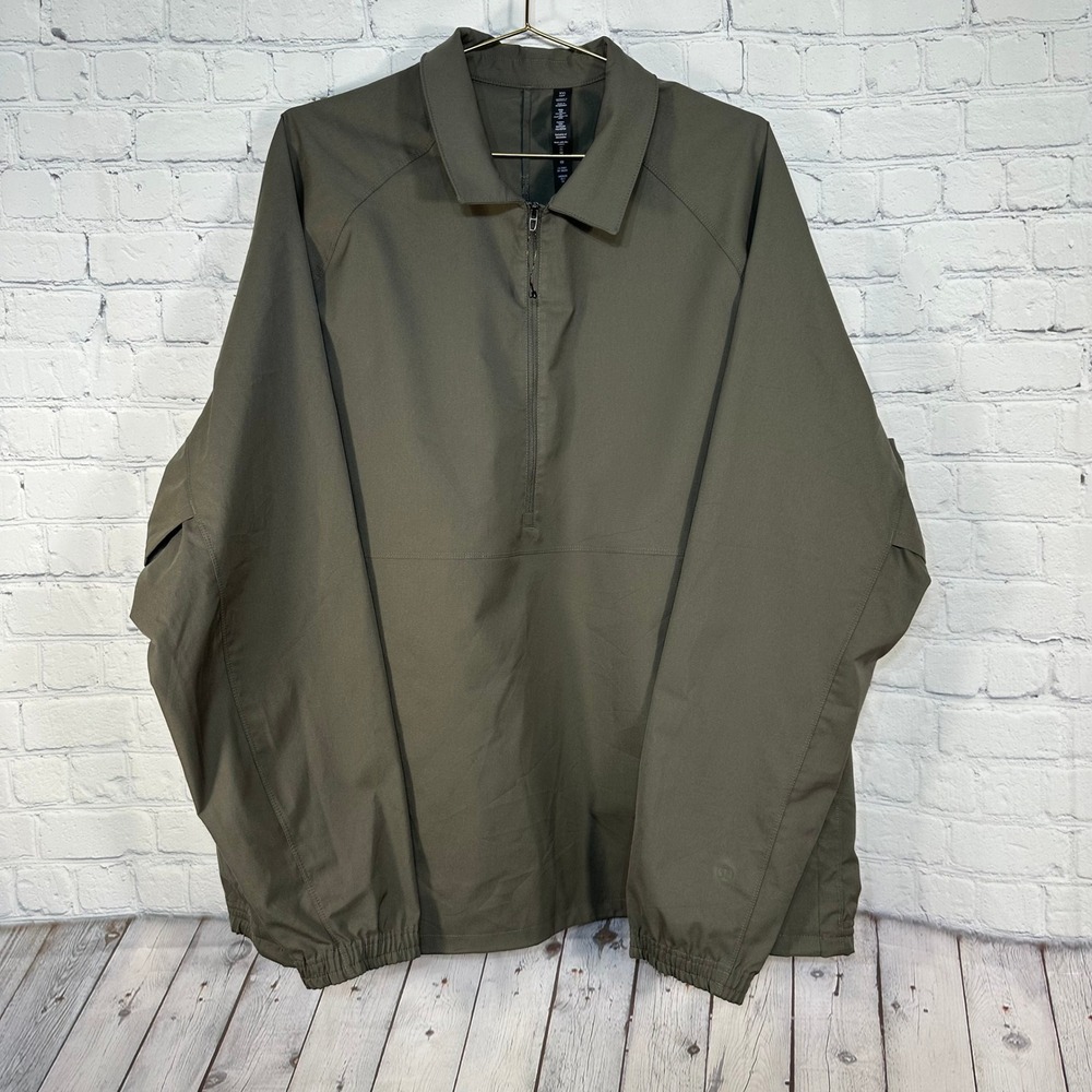Lululemon Collared Half Zip Mens XXL Zip Windbreaker Anorak Olive Green LM3DUZS